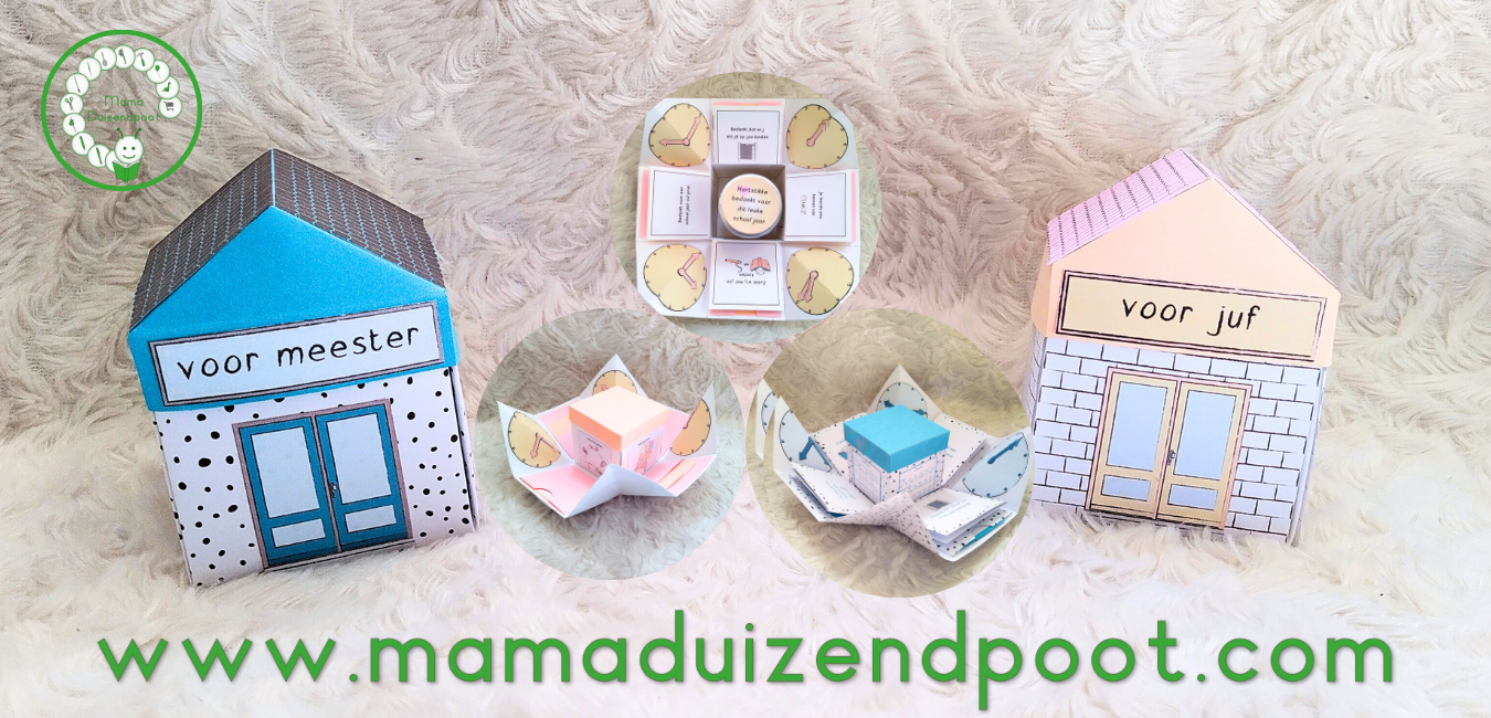 explosion box voor meester of juf